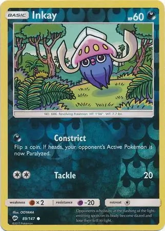 Burning Shadows Inkay #89/147 reverse holo